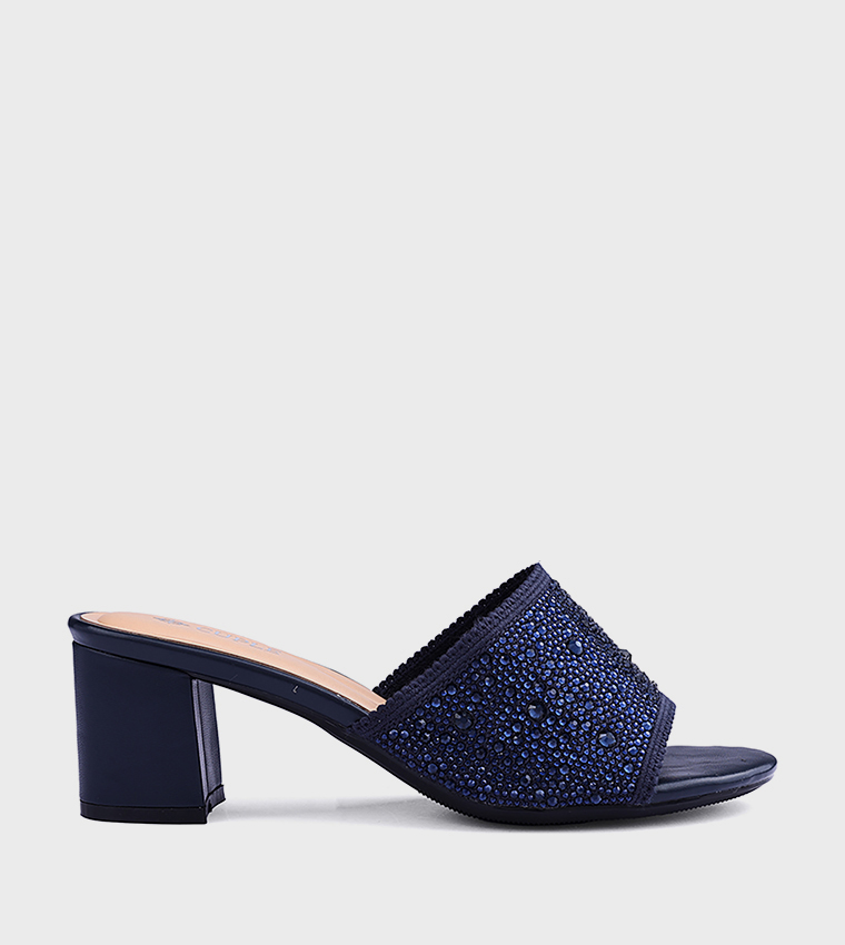 Embellished Block Heel Sandals