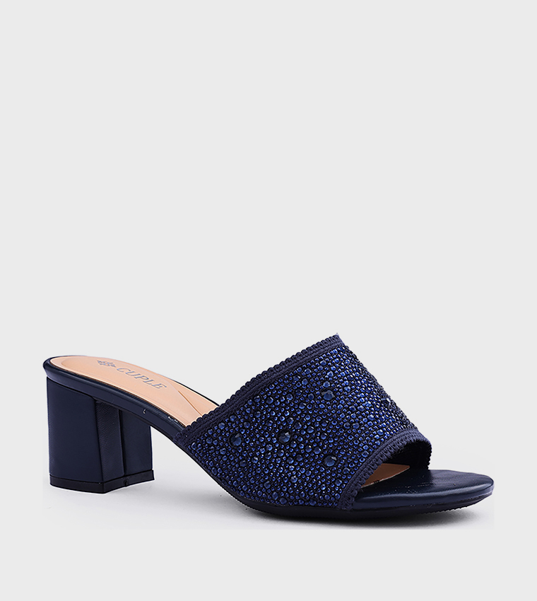 Embellished Block Heel Sandals