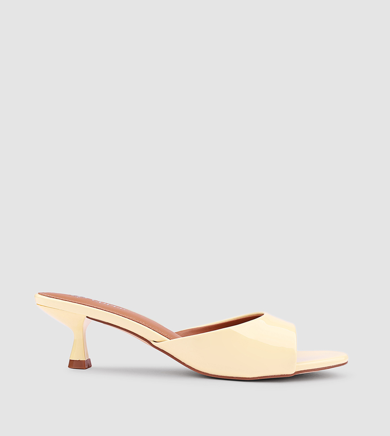 Solid Open Toe Heel Sandals