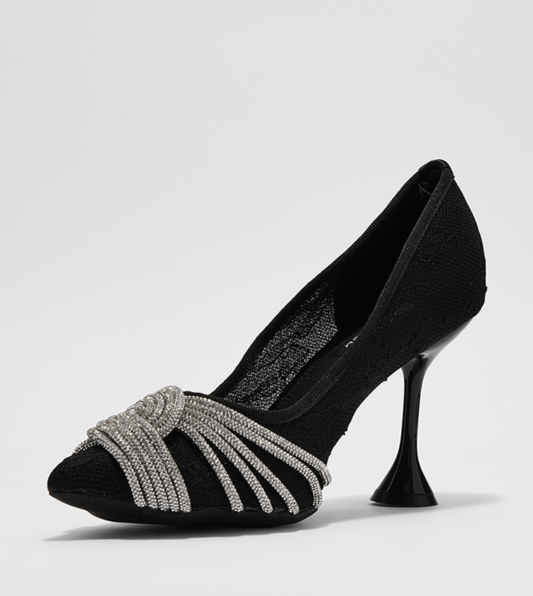 Embellished Pointed Toe Pumps