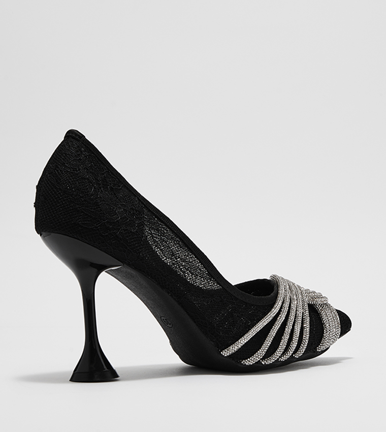 Embellished Pointed Toe Pumps