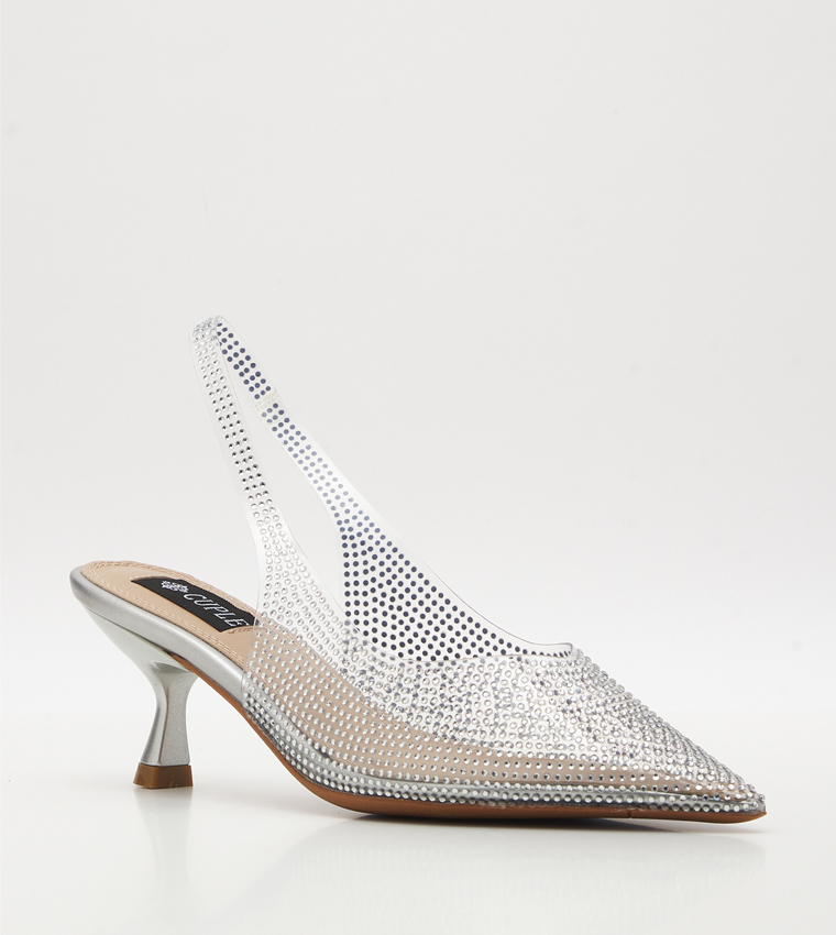 Embellished Slingback Pumps