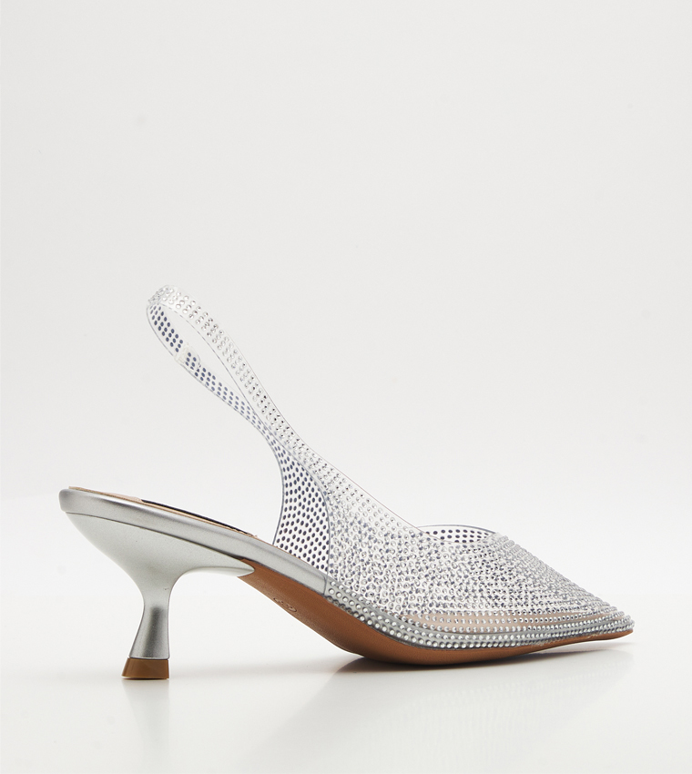 Embellished Slingback Pumps