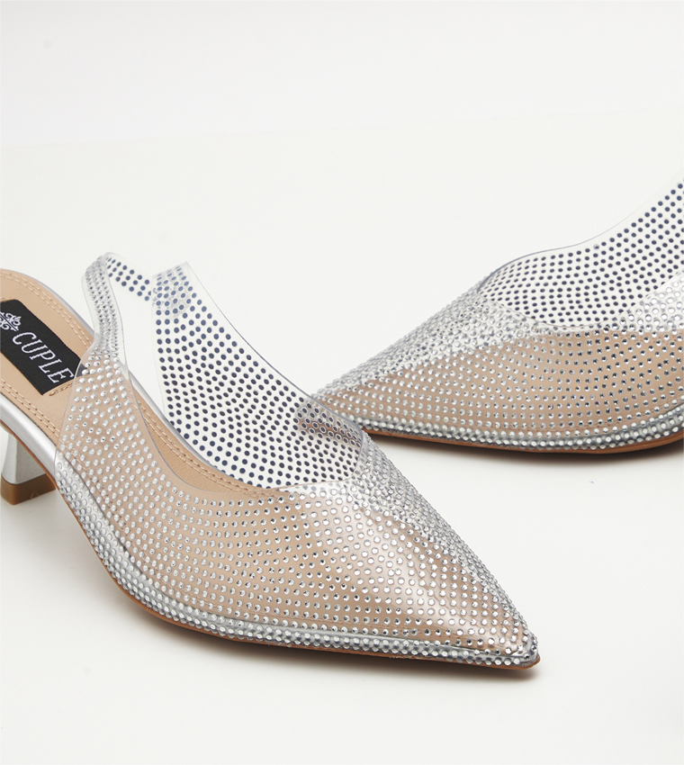 Embellished Slingback Pumps