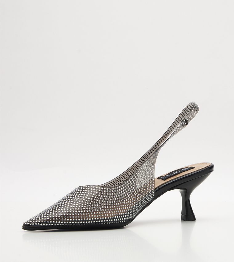 Embellished Slingback Pumps