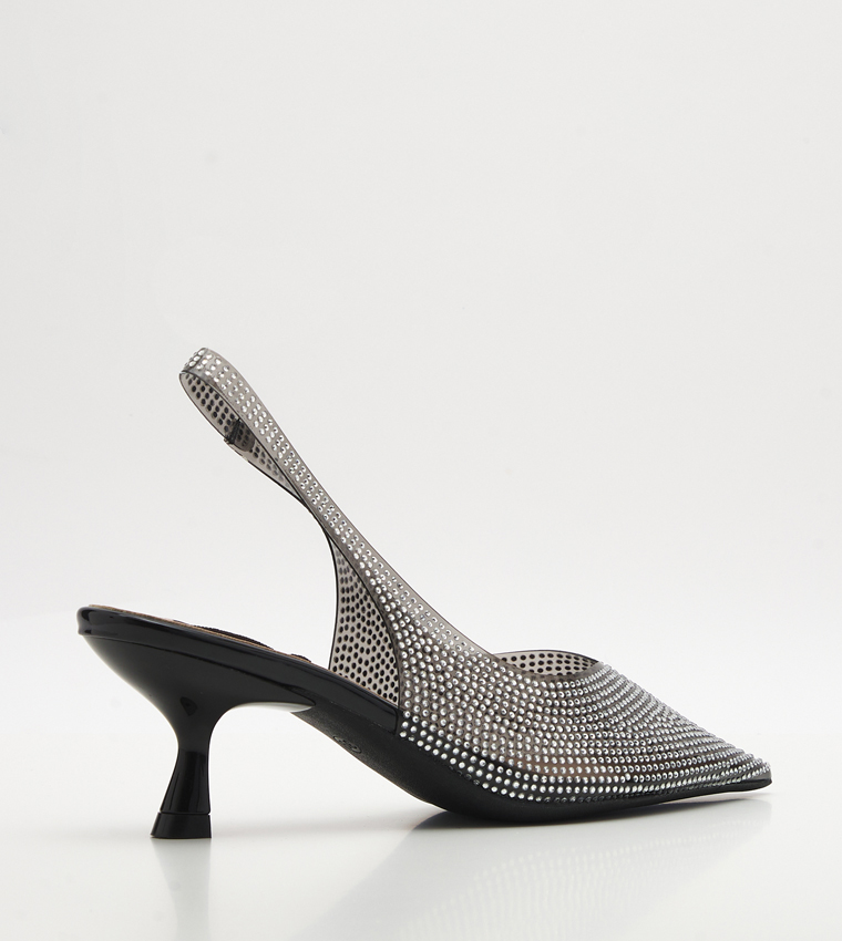 Embellished Slingback Pumps