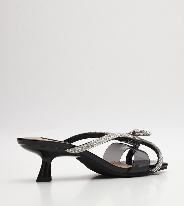 Stone Embellished Heel Sandals