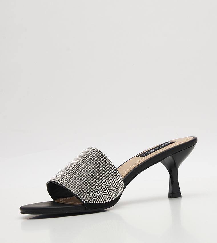 Embellished Open-Toe Heel Sandals