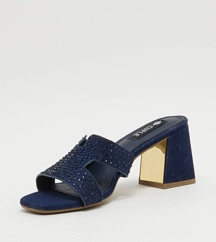 Navy block heels on sale