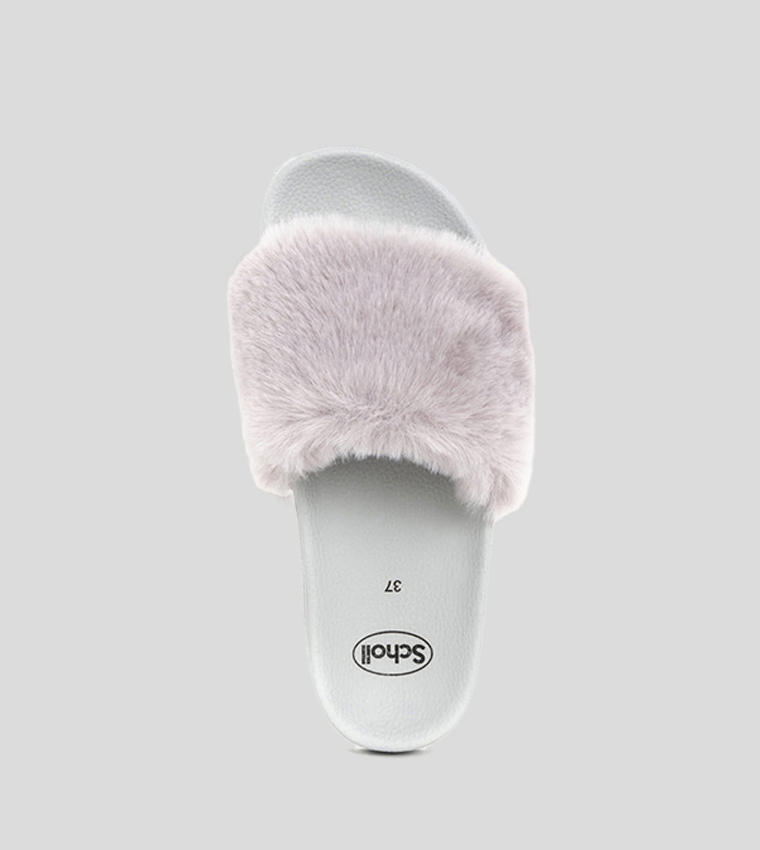 Slide Grey Fur 