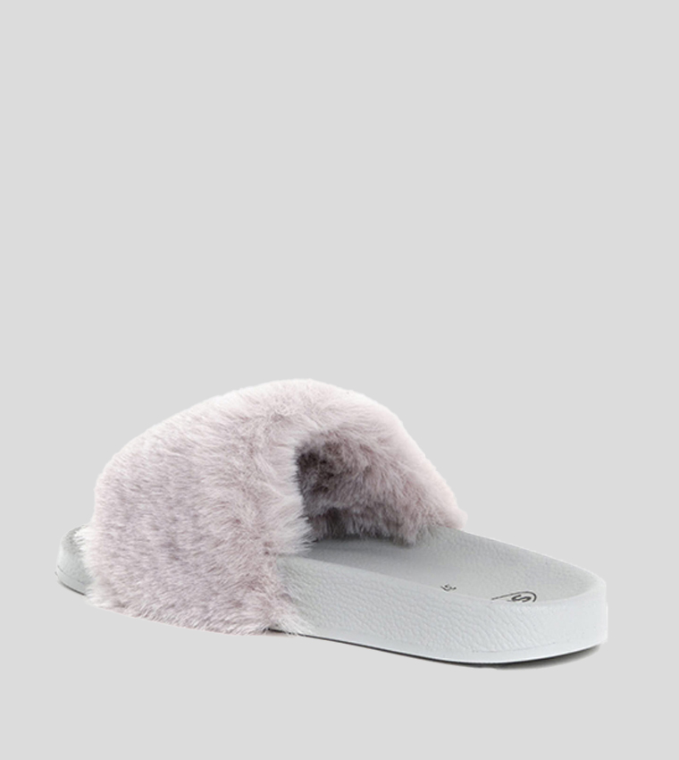 Slide Grey Fur 
