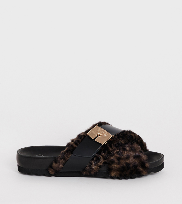 Slipper Brown Amber Printed