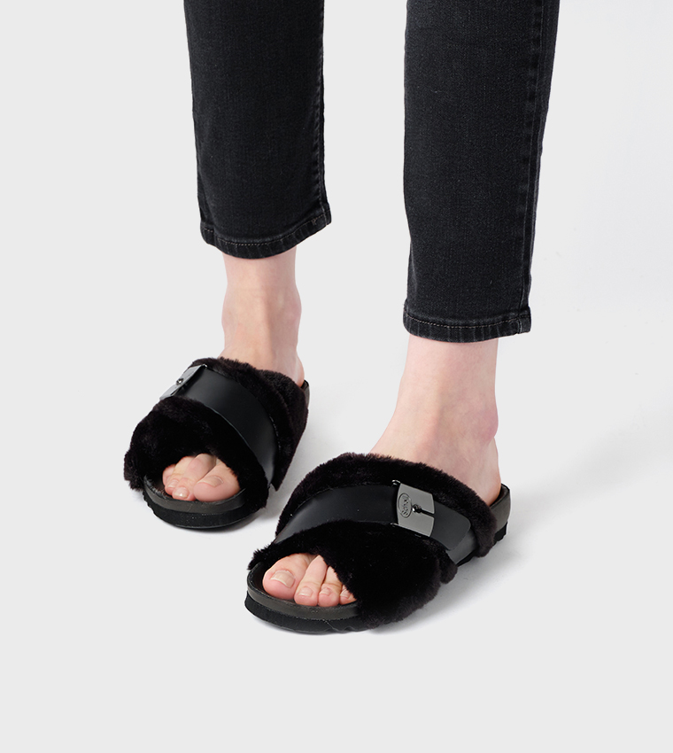 Slipper Black Amber