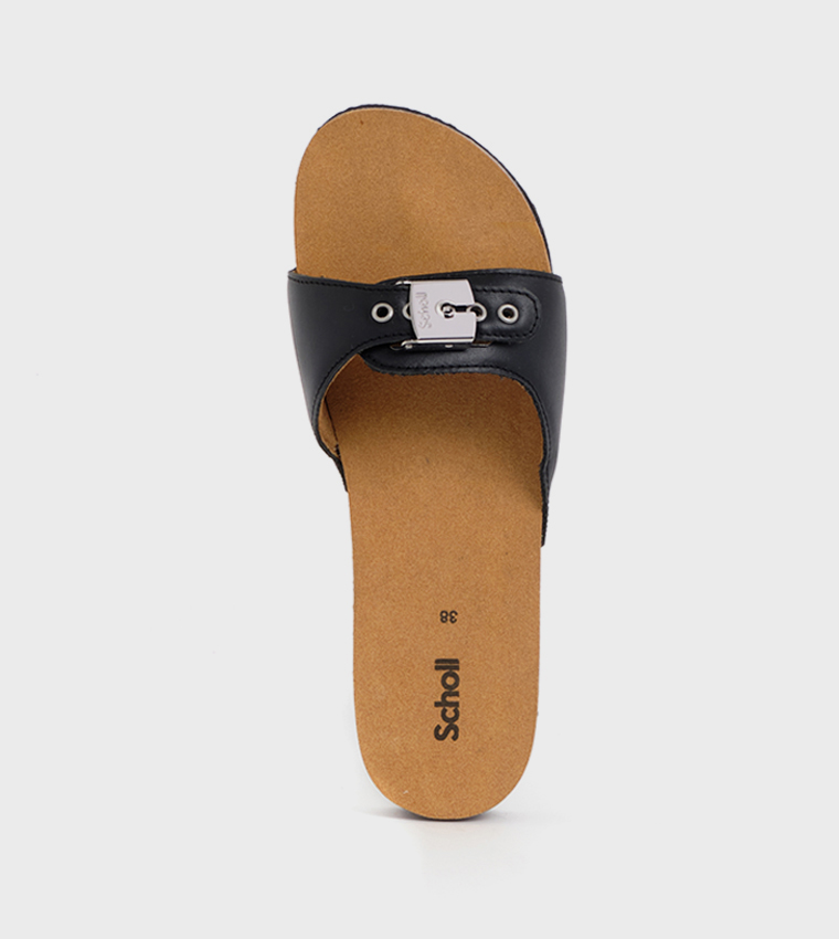 Mules Black Pescura Flat Cork