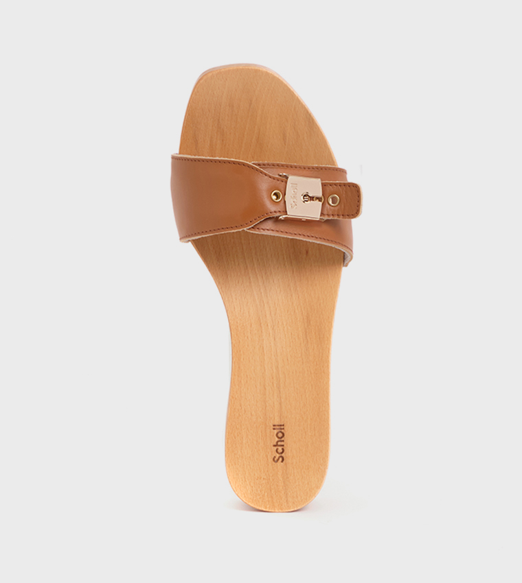 Cognac Pescura Cameron Heel Sandals