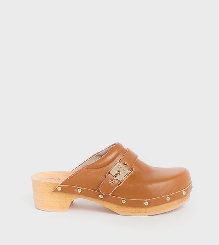 Cognac clogs on sale