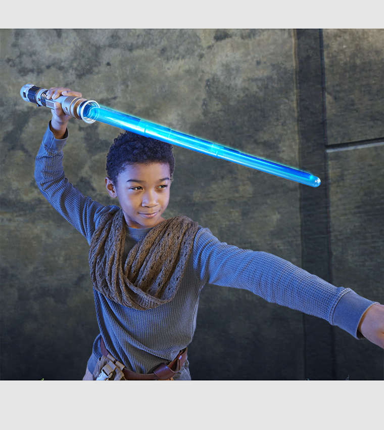 Lightsaber Forge Obi-Wan Kenobi Electronic Extendable Blue Lightsaber Toy