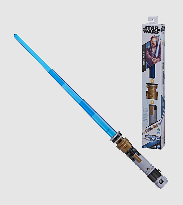 Lightsaber Forge Obi-Wan Kenobi Electronic Extendable Blue Lightsaber Toy