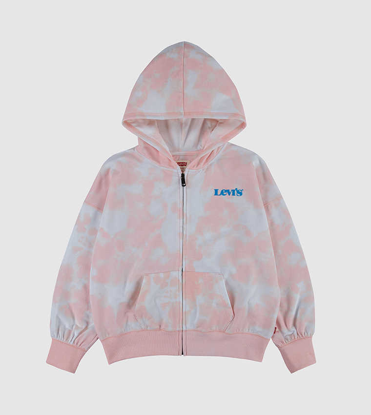 Buy Levi s Washed Tie Dye Relaxed Fit Zip Up Hoodie In Multiple Colors 6thStreet Kuwait