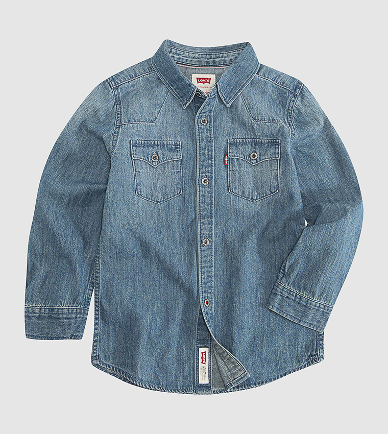 Levi's barstow western shirt blue new arrivals