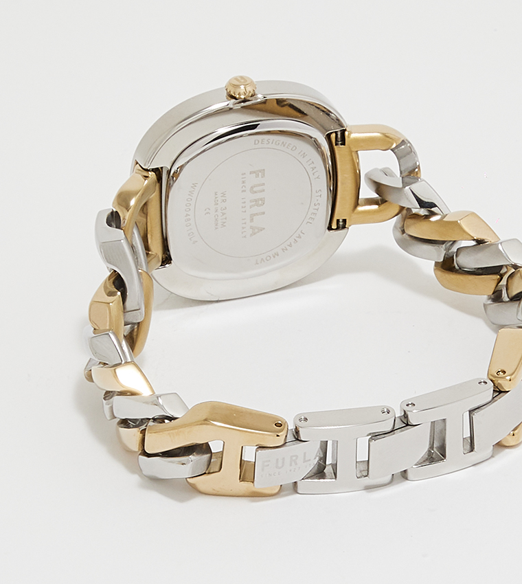 White TV Shape Dial Analog Watch