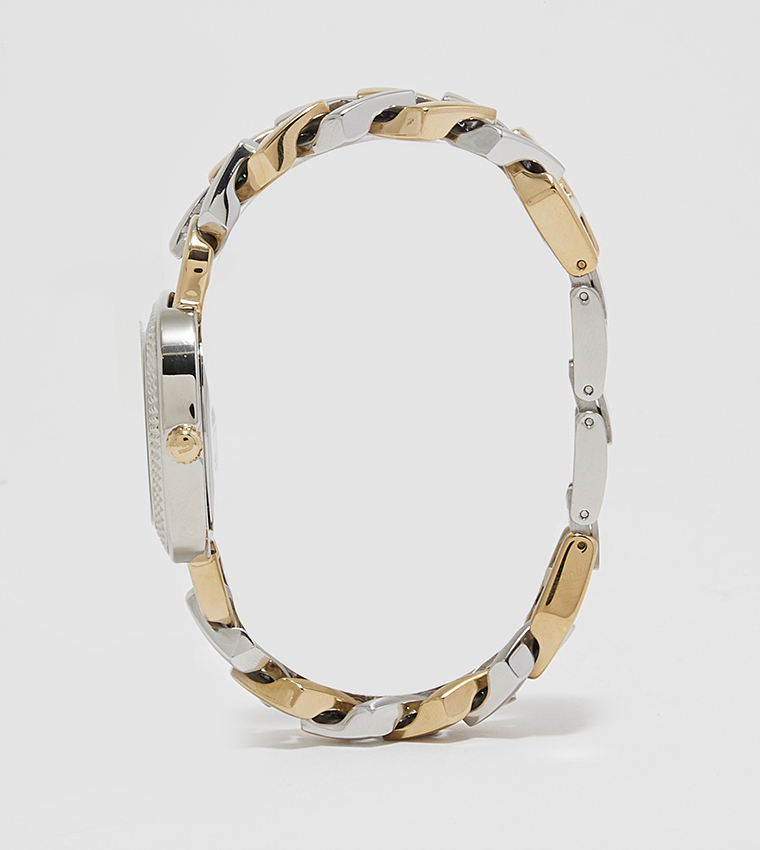 White TV Shape Dial Analog Watch