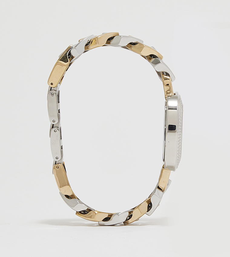 White TV Shape Dial Analog Watch