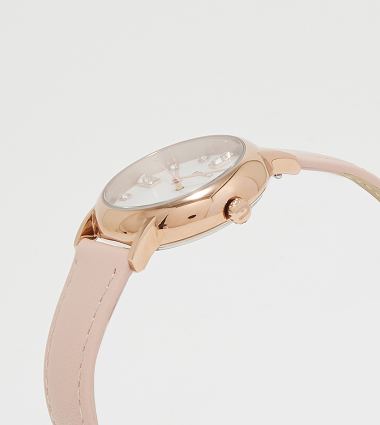 EASY Stone Embellished Analog Watch