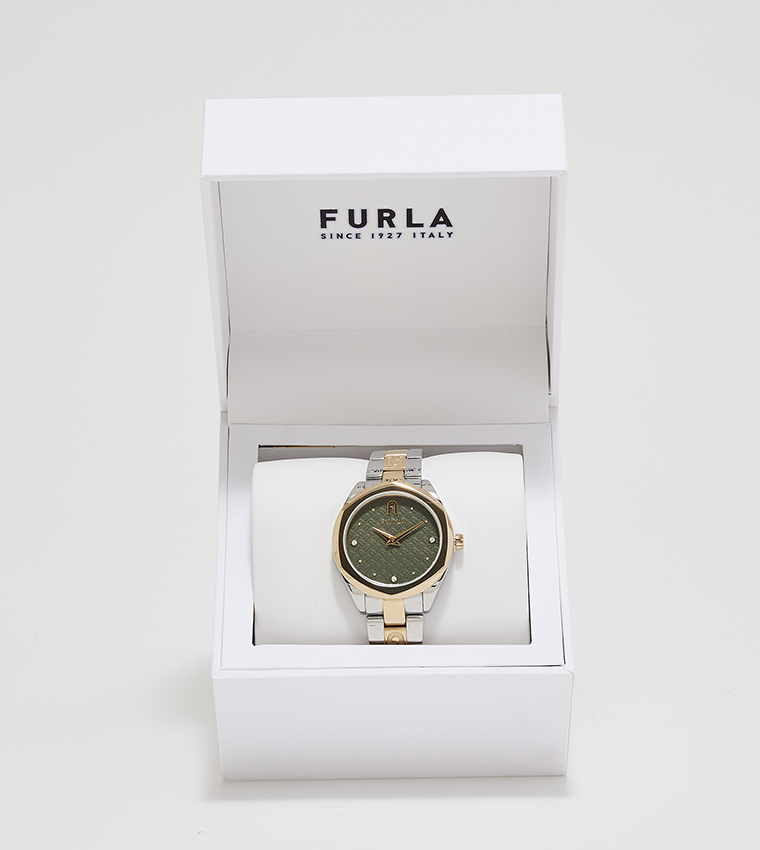 Buy Furla PETITE Stone Embellished Bangle Analog Watch In Silver 6thStreet Bahrain