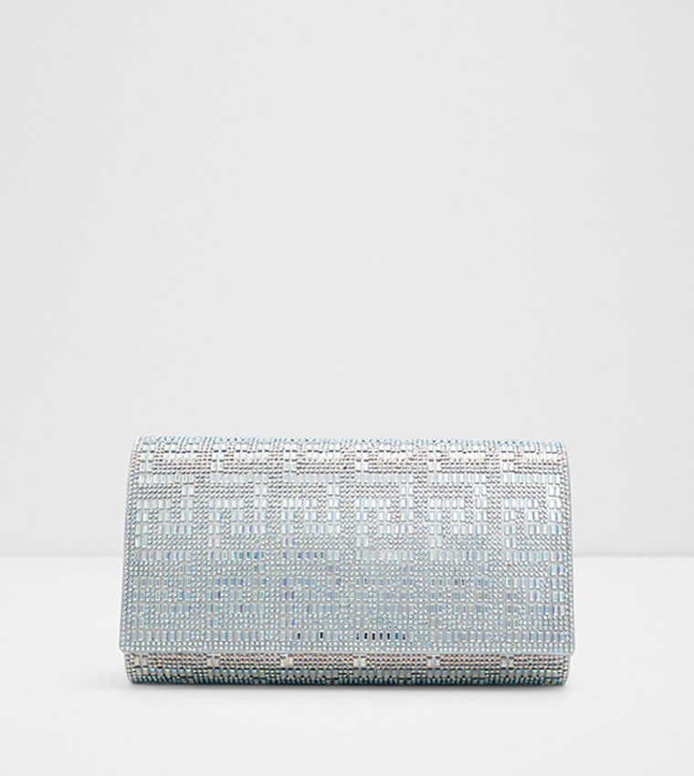 Aldo silver clutch bag hotsell