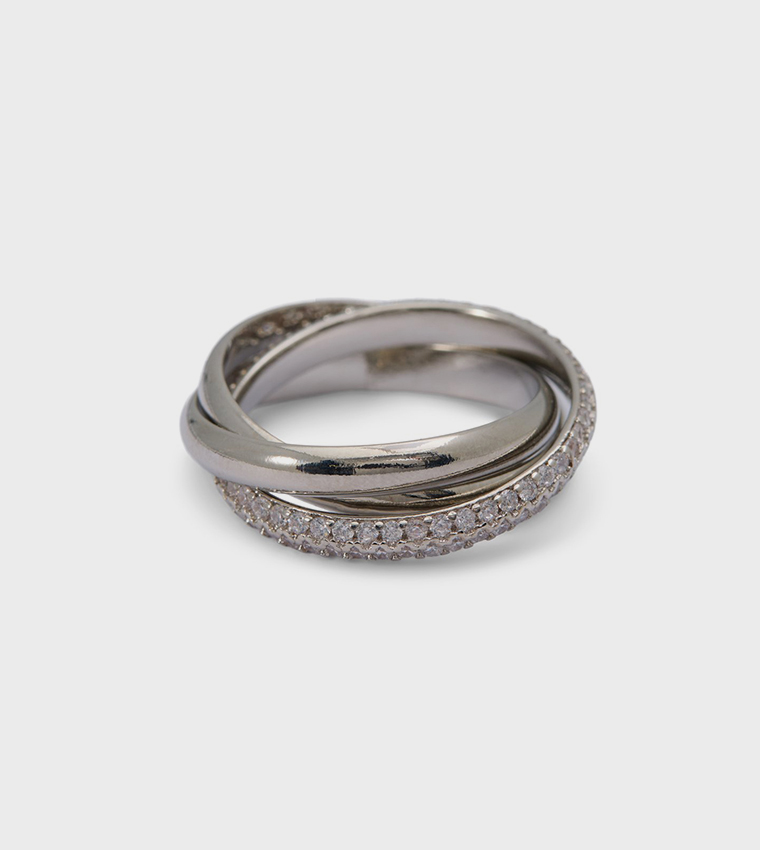 FAREDECLYA Embellished Silver-Tone Rings