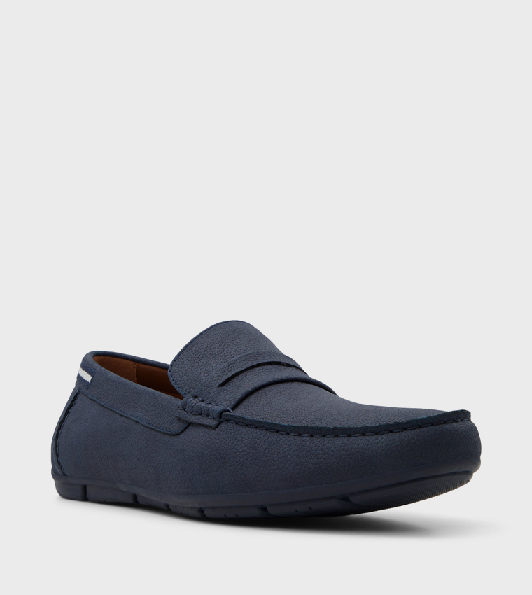 FARINA_H Textured Square Toe Loafers