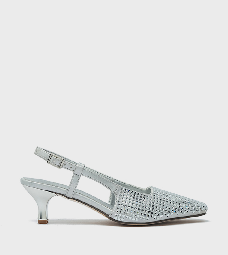 Embellished Slingback Pumps