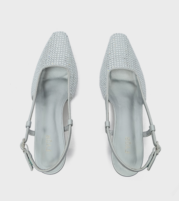 Embellished Slingback Pumps