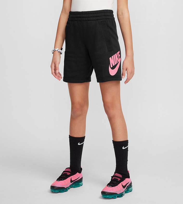Logo Printed Elastic Waist Shorts