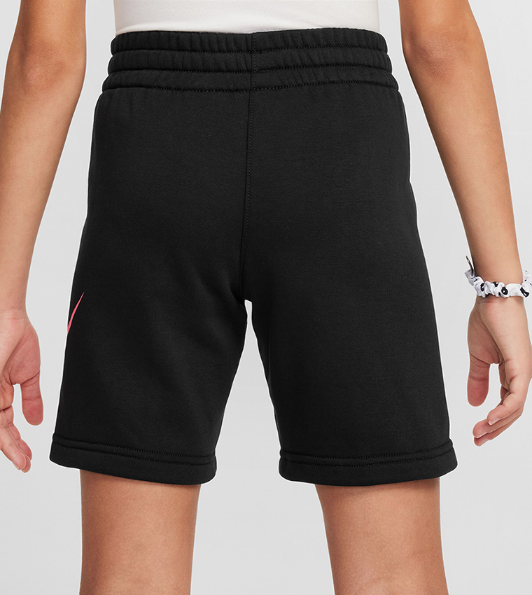 Logo Printed Elastic Waist Shorts