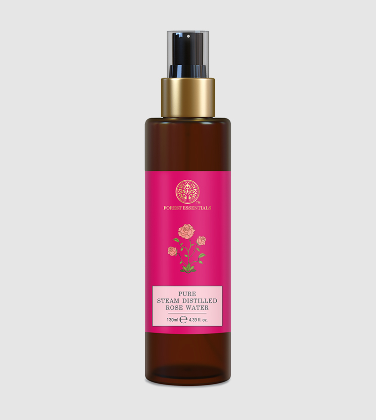 Pure Steam Distilled Rose Water, 130ml