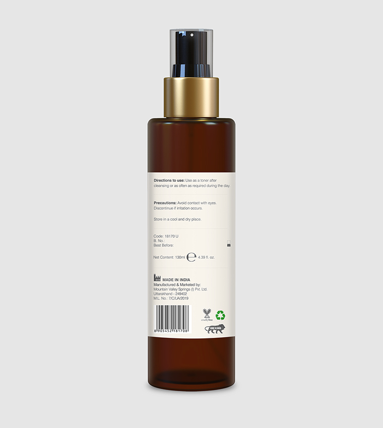 Pure Steam Distilled Rose Water, 130ml