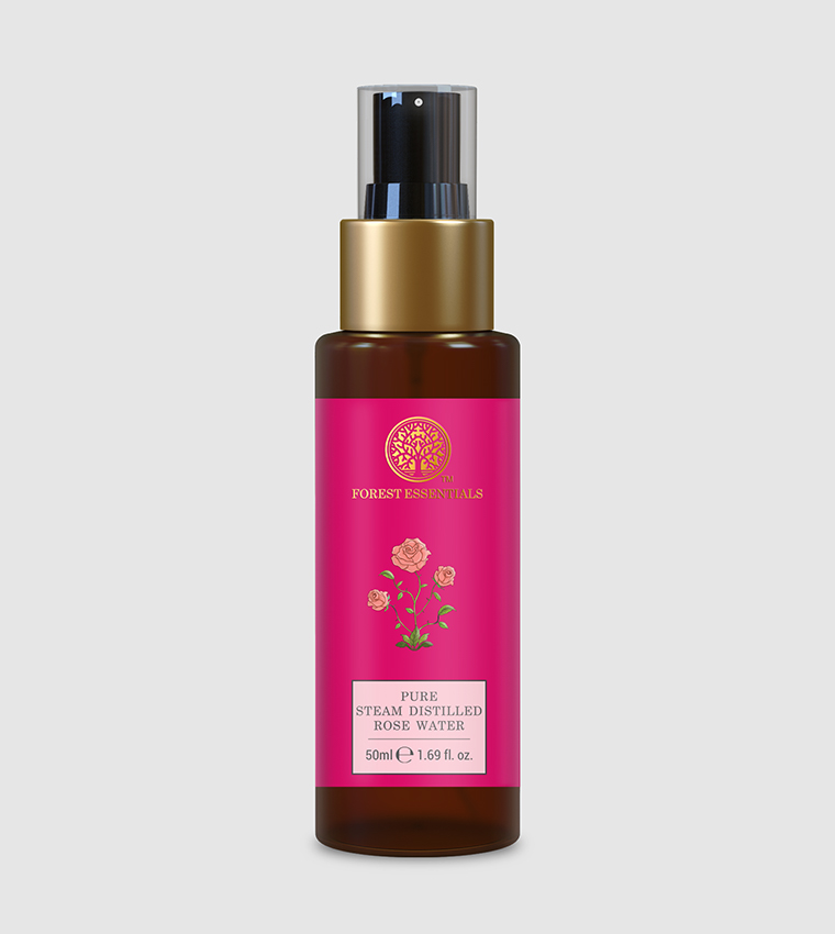 Pure Steam Distilled Rose Water, 50ml