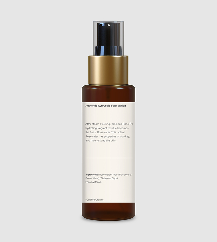 Pure Steam Distilled Rose Water, 50ml