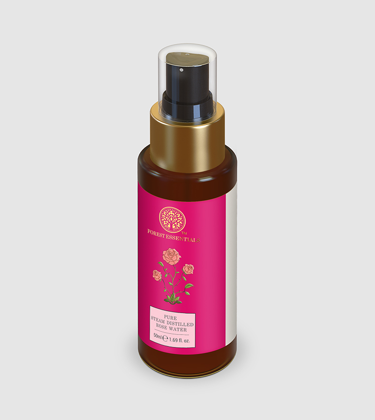 Pure Steam Distilled Rose Water, 50ml