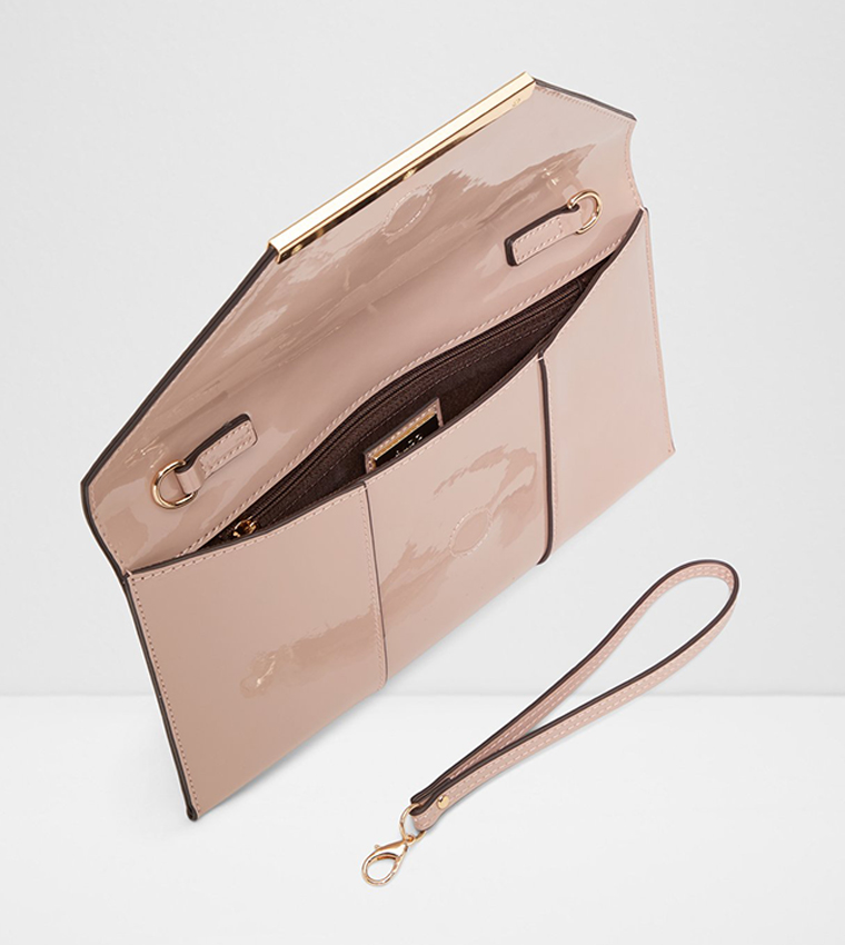 FEILLE Textured Flap Clutch Bag