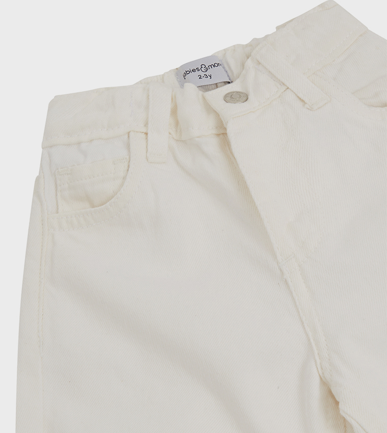 Button Closure Straight Fit Jeans