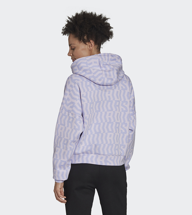 Buy Adidas Allover Print Hoodie Prptnt In Purple 6thStreet Kuwait