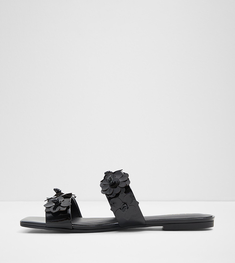 FIORE Applique Detail Flat Sandals