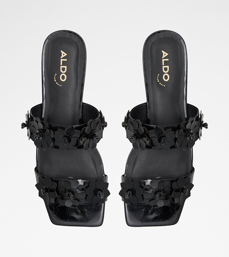 FIORE Applique Detail Flat Sandals