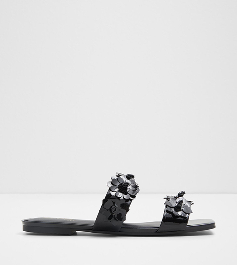 FIORE Applique Detail Flat Sandals