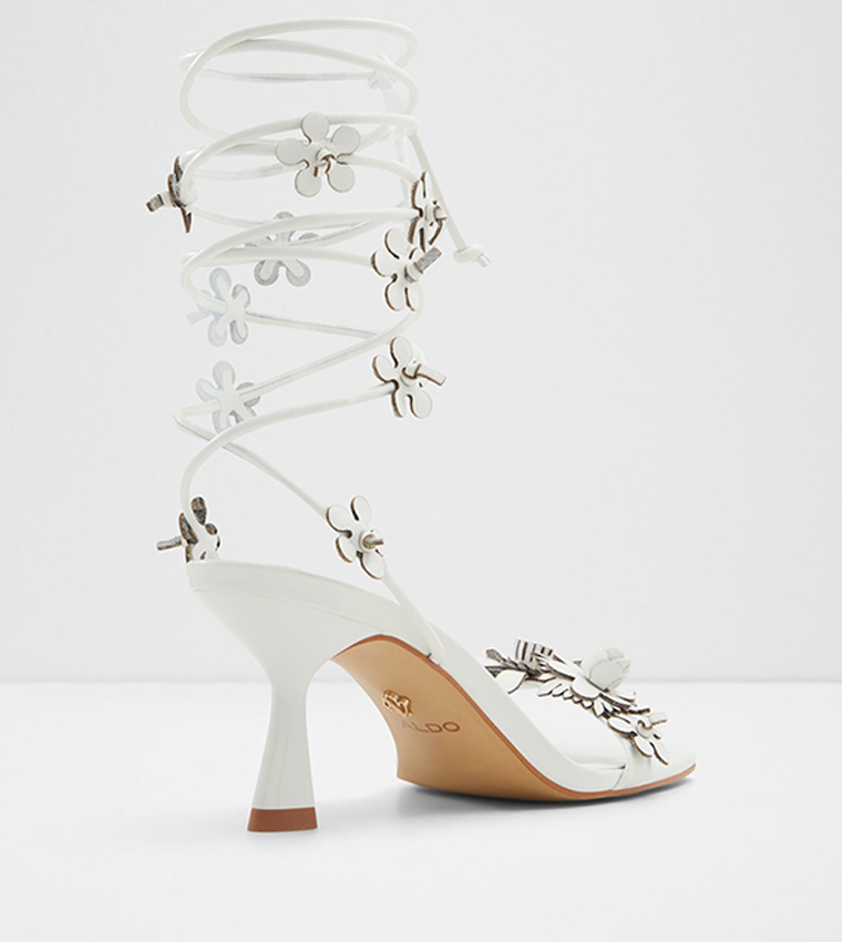 Buy Aldo FIORELA Applique Lace Up Heel Sandals In White 6thStreet Kuwait