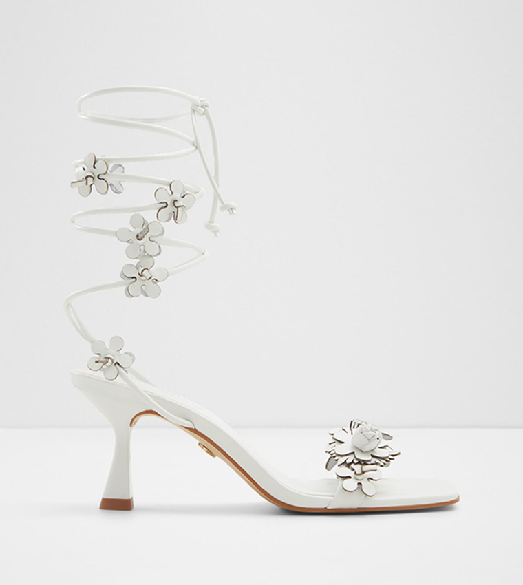 Buy Aldo FIORELA Applique Lace Up Heel Sandals In White 6thStreet Kuwait