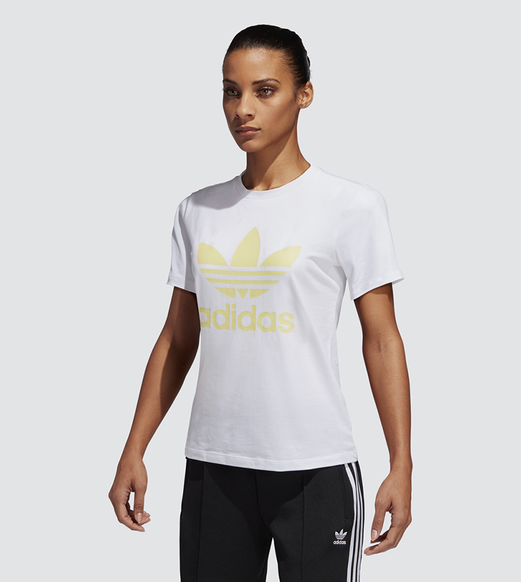 Buy Adidas Trefoil Tee White In White | 6thStreet UAE
